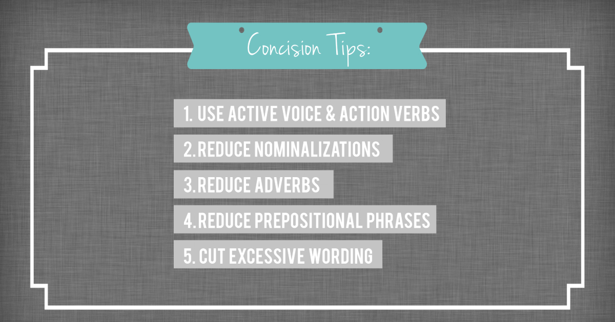 Concise writing tips