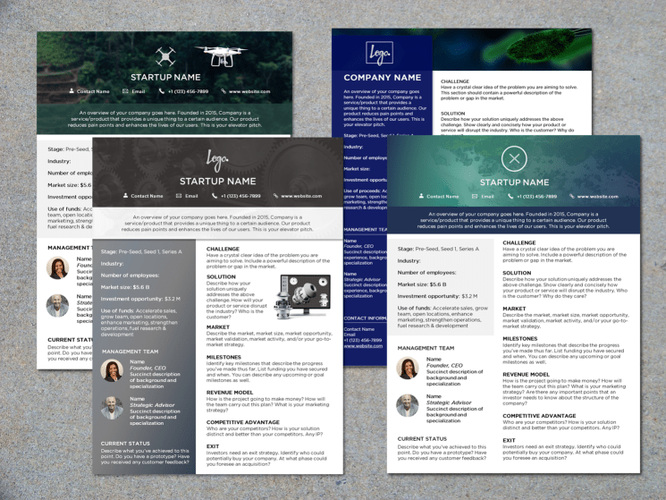 startup one pager